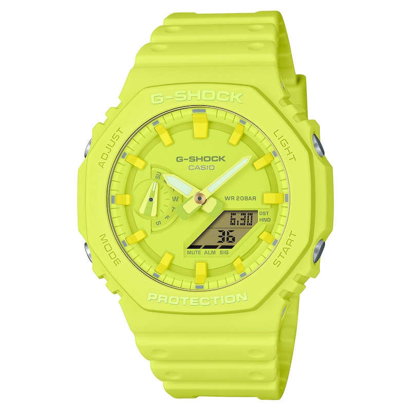 G-Shock GA-2100-9A9ER Yellow Resin Strap Watch