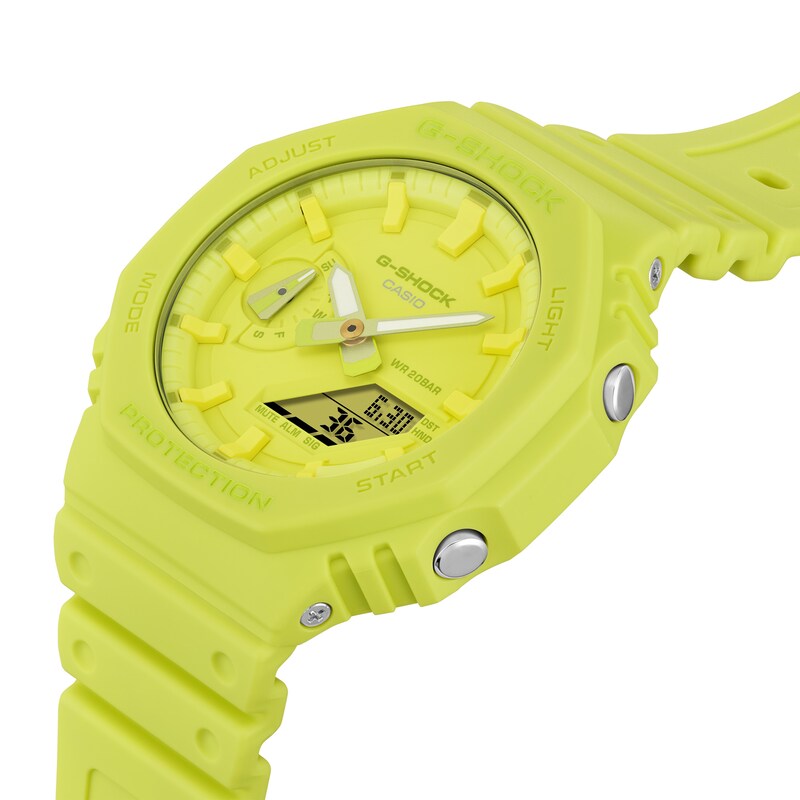 Main Image 4 of G-Shock GA-2100-9A9ER Yellow Resin Strap Watch