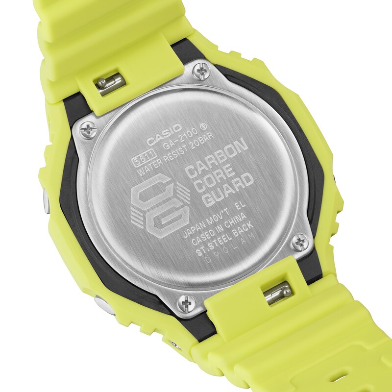 Main Image 5 of G-Shock GA-2100-9A9ER Yellow Resin Strap Watch