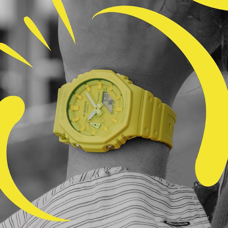 G-Shock GA-2100-9A9ER Yellow Resin Strap Watch