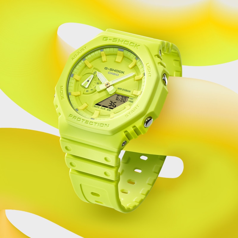 Main Image 9 of G-Shock GA-2100-9A9ER Yellow Resin Strap Watch