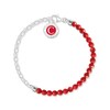 Thumbnail Image 1 of Thomas Sabo Sterling Silver Red Bead Half Charm Carrier Bracelet