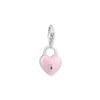 Thumbnail Image 1 of Thomas Sabo Sterling Silver Pink Enamel Padlock Heart Charm