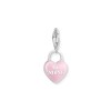 Thumbnail Image 2 of Thomas Sabo Sterling Silver Pink Enamel Padlock Heart Charm