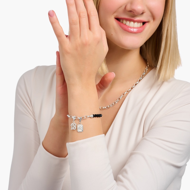 Main Image 2 of Thomas Sabo Sterling Silver CZ Number '18' Charm