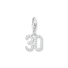 Thomas Sabo Sterling Silver CZ Number '30' Charm
