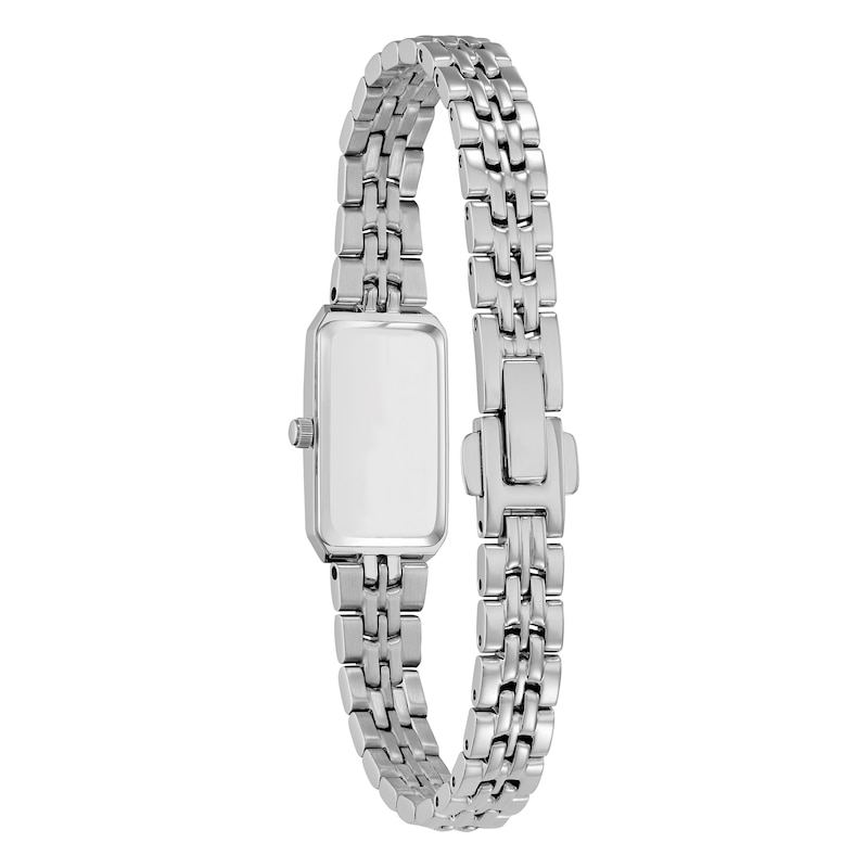 Main Image 3 of Citizen Eco-Drive Ladies' Blue MOP Rectangle Dial Stainless Steel Bracelet Watch