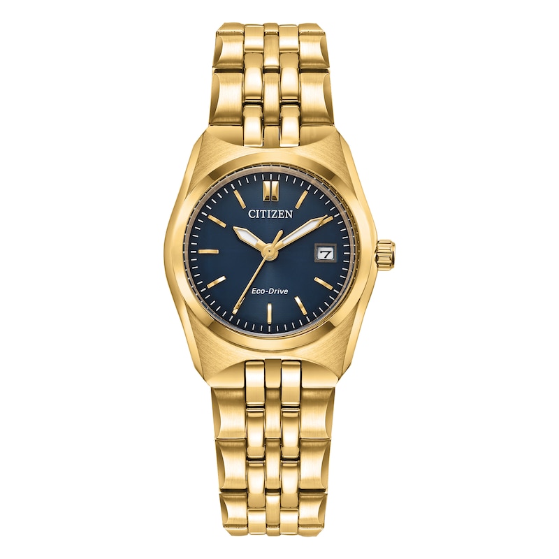 Citizen Eco-Drive Ladies' Blue Dial Gold Tone Bracelet Watch
