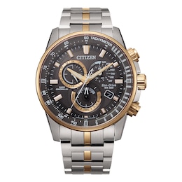 Citizen Eco-Drive Men's Perpetual Chrono A.T Two Tone Bracelet Watch