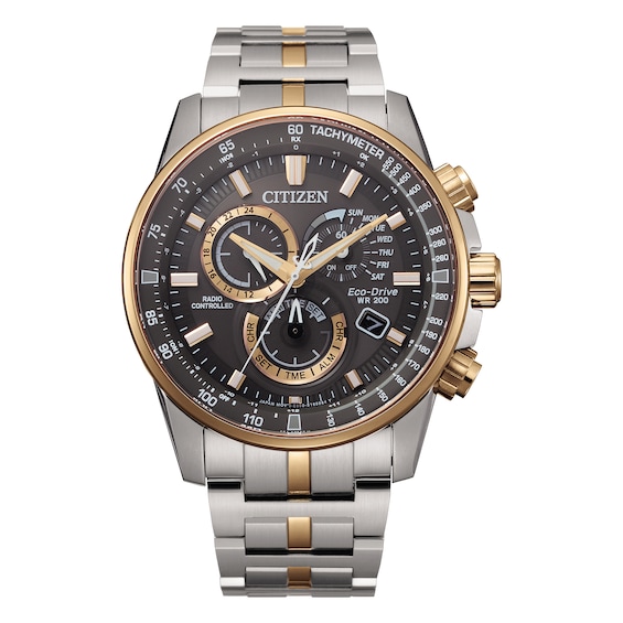 Citizen Eco-Drive Mens Perpetual Chrono A.T Two Tone Bracele