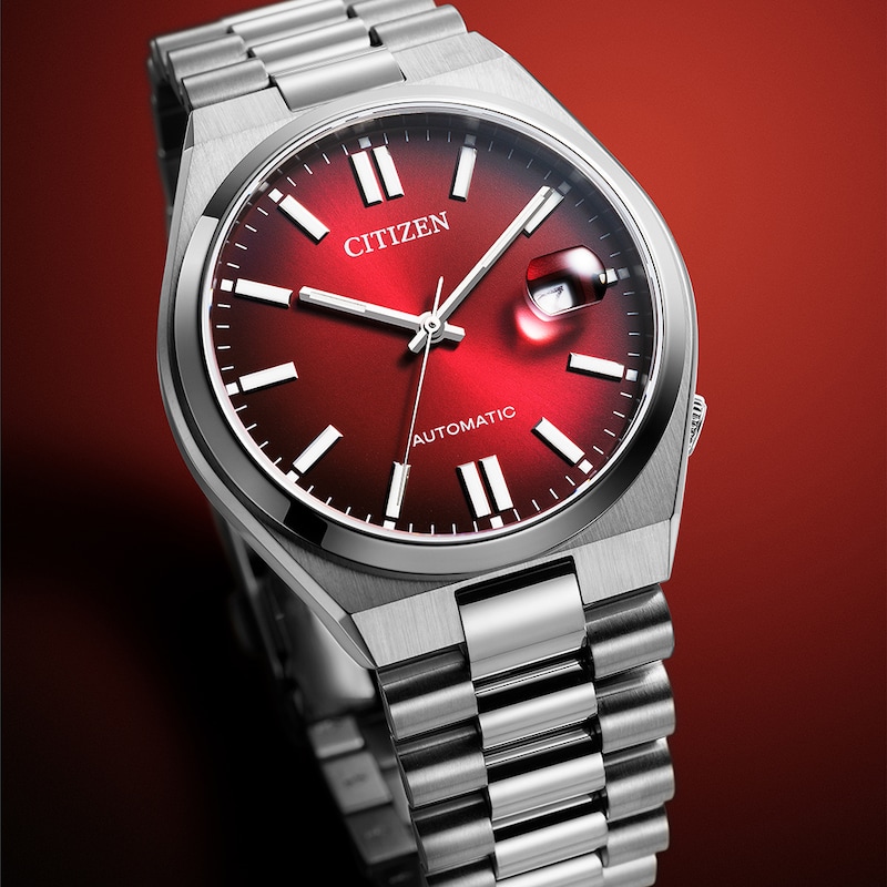 Main Image 6 of Citizen Automatic Tsuyosa Red Dial Stainless Steel Bracelet Watch