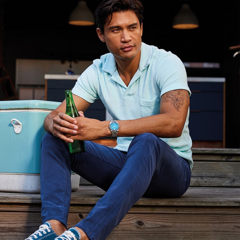 Main Image 6 of Citizen Automatic Tsuyosa Men's Teal Ombré Dial Stainless Steel Bracelet Watch