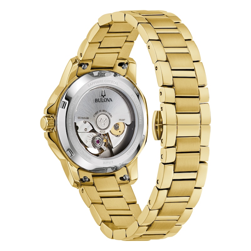 Main Image 3 of Bulova Marine Star Ladies' Black Mother of Pearl Dial Bracelet Watch