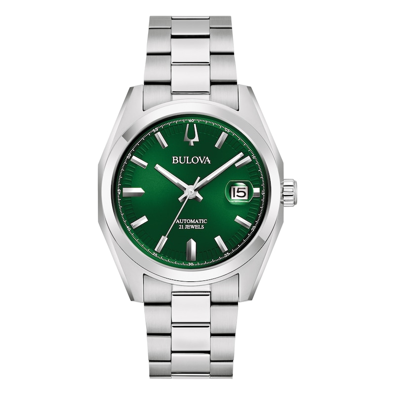 Main Image 1 of Bulova Surveyor Men's Green Dial Stainless Steel Bracelet Watch