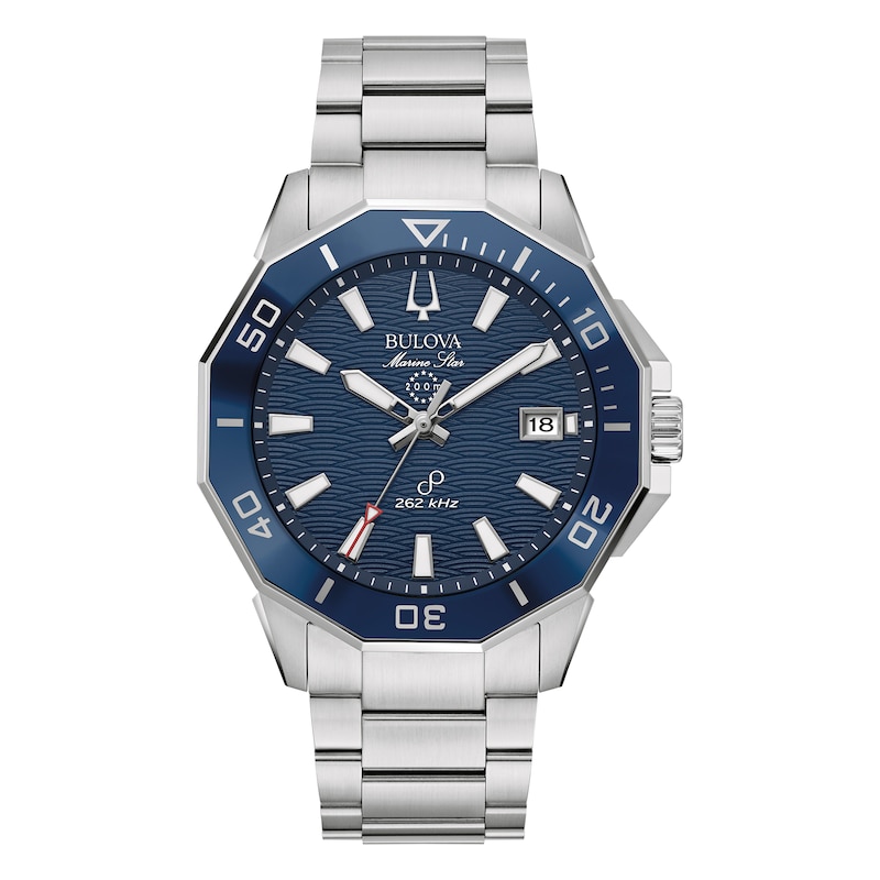 Main Image 1 of Bulova Marine Star Men's Blue Dial Stainless Steel Bracelet Watch