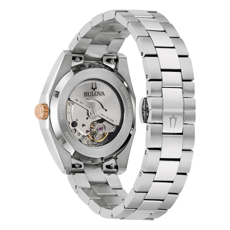 Main Image 3 of Bulova Surveyor Men's Burgundy Dial Stainless Steel Bracelet Watch