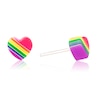 Thumbnail Image 1 of Children's Sterling Silver Resin Multicoloured Heart Studs