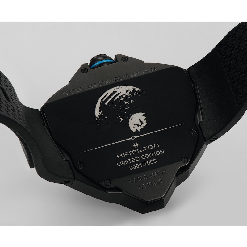 Hamilton Ventura Edge Men's Dune Edition Digital Dial Black Rubber Strap Watch
