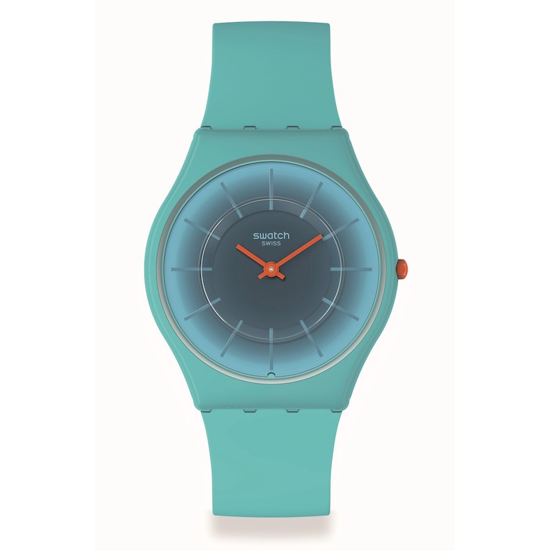 Swatch Radiantly Teal Ladies' Silicone Teal Strap Watch