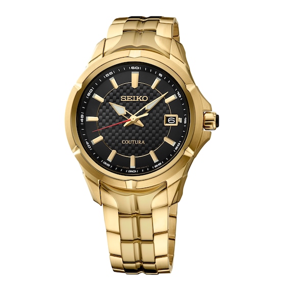 Seiko Coutura Quartz Men's Black Dial Stainless Steel Bracelet Watch