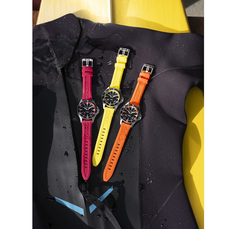 Main Image 4 of Hamilton Khaki Navy Scuba Men's Pink Rubber Strap Watch
