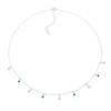 Thumbnail Image 2 of Sterling Silver Pearl & Turquoise Coloured Beaded Station Drop 16+2" Necklace