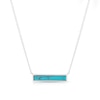 Thumbnail Image 1 of Sterling Silver Turquoise Coloured Bar Pendant 16+2" Necklace