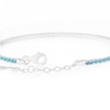 Thumbnail Image 3 of Sterling Silver Turquoise Colour Beaded Tennis 6+1" Bracelet