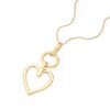 Thumbnail Image 2 of Sterling Silver & 18ct Yellow Gold Plated Vermeil Open Heart Drop Pendant 16+2" Necklace