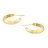 Thumbnail Image 2 of Sterling Silver & 18ct Yellow Gold Plated Vermeil Bevelled Edge Hoop Earrings