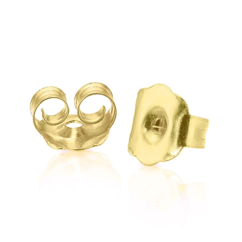 Main Image 3 of Sterling Silver & 18ct Yellow Gold Plated Vermeil Bevelled Edge Hoop Earrings