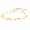 Thumbnail Image 1 of 18ct Gold Plated Vermeil Paper Link Chain Bolo Bracelet