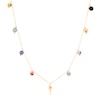 Thumbnail Image 1 of 9ct Yellow Gold Merano Glass Multicoloured Drop Pendant 18" Necklace