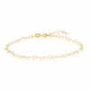 Thumbnail Image 1 of Sterling Silver & 18ct Yellow Gold Plated Vermeil Heart Chain 7+1" Bracelet