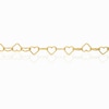 Thumbnail Image 2 of Sterling Silver & 18ct Yellow Gold Plated Vermeil Heart Chain 7+1" Bracelet