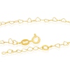 Thumbnail Image 3 of Sterling Silver & 18ct Yellow Gold Plated Vermeil Heart Chain 7+1" Bracelet