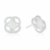 Thumbnail Image 1 of Sterling Silver Synthetic Opal & Cubic Zirconia Stud Earrings