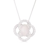 Thumbnail Image 1 of Sterling Silver Synthetic Opal & CZ Pendant 16+2" Necklace