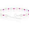 Thumbnail Image 3 of Sterling Silver Freshwater Pearl & Pink Beaded 7+1" Bracelet
