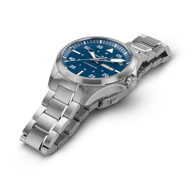 Main Image 3 of Hamilton Khaki Aviation Blue Dial & Stainless Steel Bracelet Watch