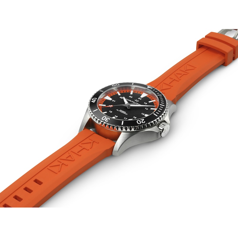 Main Image 2 of Hamilton Khaki Navy Scuba Men's Orange Rubber Strap Watch