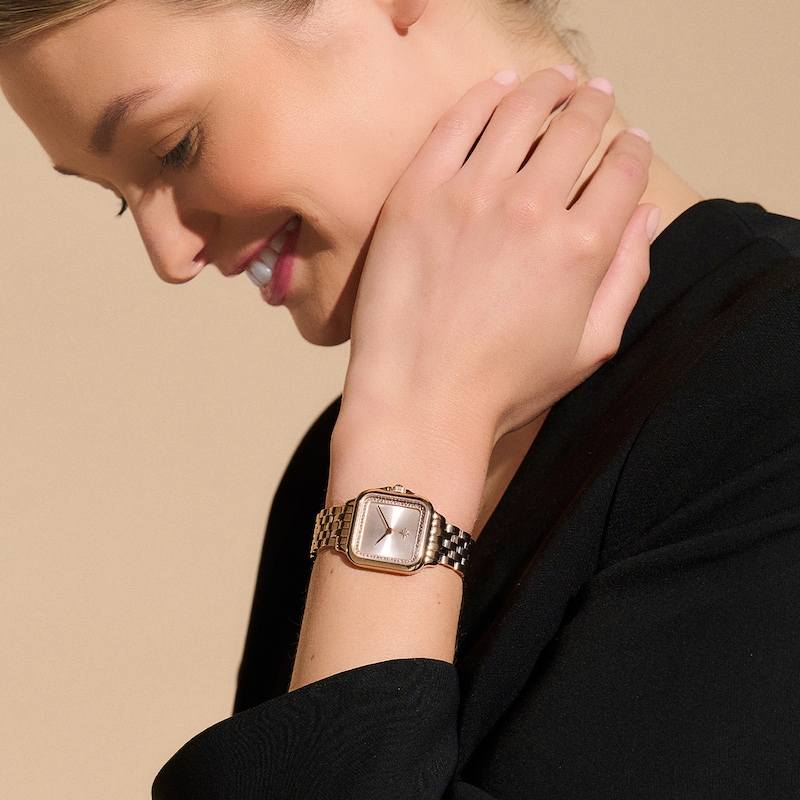 Main Image 6 of Olivia Burton Grosvenor Ladies' Blush Dial Carnation Gold Tone Bracelet Watch