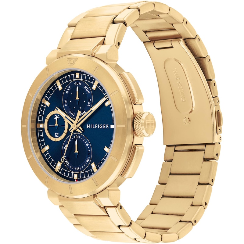 Main Image 3 of Tommy Hilfiger Men's Blue Dial Gold Tone Bracelet Watch