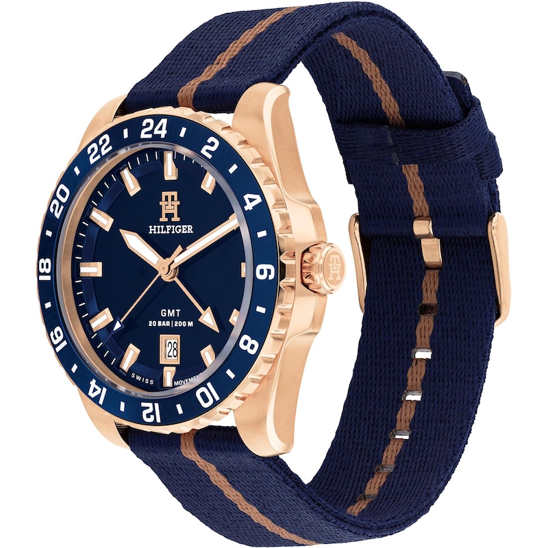 Main Image 2 of Tommy Hilfiger Men's Blue Tide Ocean Striped Strap Watch