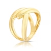 Thumbnail Image 2 of Sterling Silver & 18ct Yellow Gold Plated Vermeil Twist Ring (Size L)