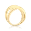 Thumbnail Image 3 of Sterling Silver & 18ct Yellow Gold Plated Vermeil Twist Ring (Size N)