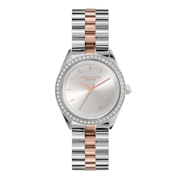 Olivia Burton Bejewelled Ladies' Stainless Steel & Rose Gold Tone Bracelet Watch