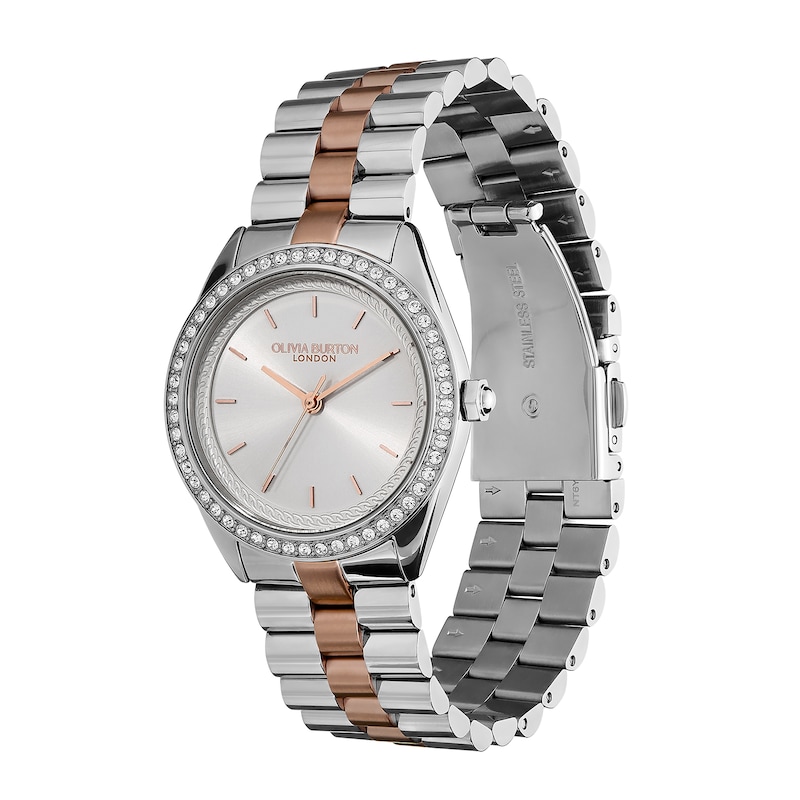 Main Image 2 of Olivia Burton Bejewelled Ladies' Stainless Steel & Rose Gold Tone Bracelet Watch