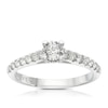 Thumbnail Image 1 of The Forever Diamond Platinum 0.75ct Diamond Solitaire Shoulder Detail Ring