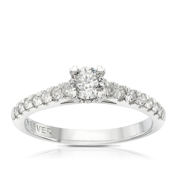 Engagement Ring The Forever Diamond Platinum Solitaire Shoul